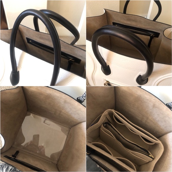 RARE✨ CÉLINE Cabas Phantom White Luggage Tote Bag - Picture 7 of 8